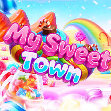 My Sweet Town gameplay showing candy buildings and destruction mechanics